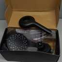 High Pressure Rain Shower Head with Handheld Spray Combo: Detachable Dual Shower Head with 10 Sprays Modes - Upgrade Knob Spray Mode Selector and Magnetic Guidance Docking System (Matte Black)