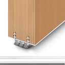 2 Pack Door Draft Stopper, Cuttable Concealed Kerf/ Channel Fit Under Door Sweep, Draft Stopper Threshold Seal Bottom of Door Weatherstrip Kerf Weather Stripping Doors (White, 39 inch)