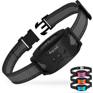 DogRook Rechargeable Dog Bark Collar - No Shock Training Smart Collar - Beep & Vibrating - Anti Bark Collar for Large Dog, Medium & Small Dog - No Shock Bark Collar - 12-110 lbs (Black)