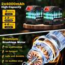 2-in-1 Electric Pole Saws for Tree Trimming, 6 Inch Mini Chainsaw Cordless with Extension Pole, 2 x 4000mAh Batteries,Battery Powered Pole Chain Saw, Tree Trimmer Limb Branch Cutter Pruner