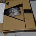 Suptek Glass Floating Shelves, TV Wall Mount with Shelf for DVD Player / PS4 / Cable Boxes/Game Consoles/Sky Box/TV Accessories, Flat Black 2-Tier Wall Mount Bracket