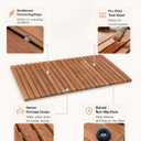 StrongTek Teak Bath Mat, Roll-Up, 30.5 x 19 in, Pre-Oiled, Non-Slip Pads, 30.7" x 18.9"