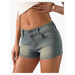 EMMIOL Women Sexy Jean Shorts Low Waisted Stretchy Y2K Denim Shorts Summer Trendy Jorts Size XL