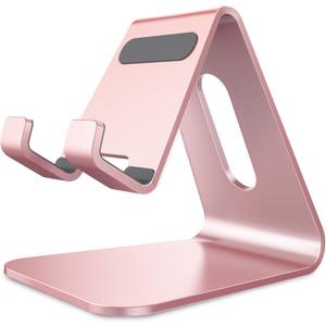 CreaDream Cell Phone Stand, Cradle, Holder, Aluminum Desktop Stand Compatible with Switch, All Smart Phone, iPhone 15 14 13 12 Pro Max Plus Mini Xr X Se 8 SE -Rose Gold