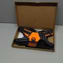 PHOEPET Reflective Dog Harness Large Breed Adjustable No Pull Vest with Handle 2 Metal Rings 3 Buckles [Easy to Put on & Take Off](L, Orange)