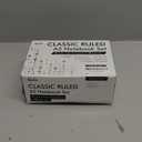 5 Pack Journal Notebook Bulk for School, Feela Hardcover Business Notebooks Classic Ruled Lined Journals with Pen Holder for Work Note Taking, with 5 Black Pens, 120 GSM, 5.1x8.3, A5, Brown