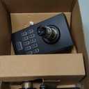 Kwikset SmartCode 917 Keypad Keyless Entry Residential Electronic Lever Lock Deadbolt Alternative with Halifax Door Handle, SmartKey Security, Matte Black Contemporary