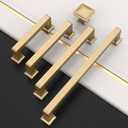Amerdeco 10 Pack Champagne Bronze Cabinet Pulls 3 Inch(76MM) Hole Centers Kitchen Cabinet Handles Cabinet Hardware Kitchen Handles for Cabinets Cupboard Handles Drawer Pulls ZH0019