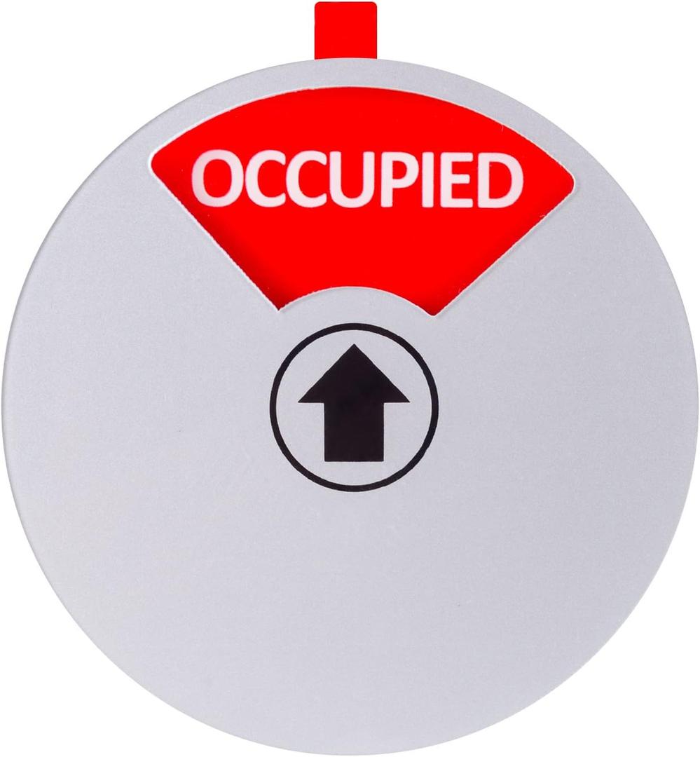 Kichwit Vacant Occupied Privacy Sign for Offices or Homes, Tells Whether Rooms are Vacant or Occupied, 4 Inch, Silver