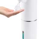 LAOPAO Soap Dispenser, Automatic Foaming Hand Soap Dispenser Touchless Foam Soap Dispenser Rechargeable Bathroom Countertop Soap Pump for Kids Xmas Gift 300ml All White