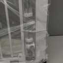 37 Inch Tall Baby Gate with Cat Door, Adjustable 29.55" and -40.55" Wide Auto Close Dog Gate Pressure Mounted Safety Pet Gate for Stairs, Doorway, House (White)