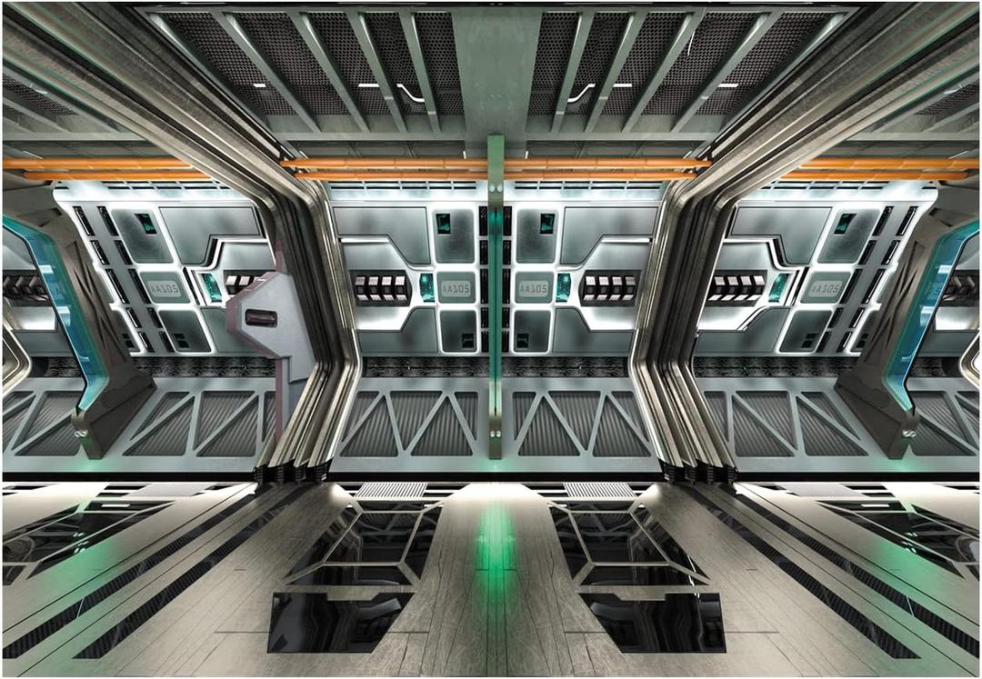 YYNXSY Spaceship Science Fiction Series backdrops and Earth Background Window Scene Spaceship Photography Space Station Children's Room Decoration Photo Shooting Small Video Background 7X5FT YY-2015