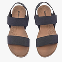 Veittes Women's Flat Slide Sandals-Adjustable Double Elastic Bands,Crossover Straps,Fashion Casual Summer Flat Sandals Size 12
