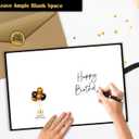 2 x Jumbo 50th Birthday Card for Women Men, Happy 50th Birthday Party Decorations for Her Him, Black Gold 50 Year Old Birthday Card, Double-Sided with Two Stickers