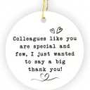 2 x Thank You Coworker Ornament, Colleagues Gifts for Women Hanging Ornaments for Christmas Tree Party Holiday Decorations, Thank You Gifts for Coworkers Decorative Ornaments Keepsake