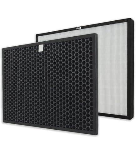 PUREBURG Replacement Filter Pack Compatible with RabbitAir BIOGS CLASSIC SPA-421A SPA-582A Air Purifier,H13 HEPA + Activated Carbon Filter Air Clean dust PM2.5 Odor