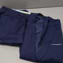 EastSide Men's Slim Fit 3 Pieces Suit, One Button Blazer Set, Jacket Vest & Pants (Medium, Deep Blue)