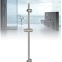 Shower Slide Bar Adjustable Handheld Shower Head Holder Wall Mount 30inch All Metal Shower Head Slide Bar Compatible with Bathroom Drill Free Glue Installation Polished Chrome