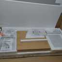 White Makeup Vanity Desk with Mirror and Lights, 40 inch Girls Vanity Set with Chair, Make Up Dresser Table with Drawers and Power Outlet for Bedroom Small Space