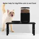 Adjustable Automatic Cat Feeder Stand - Non-Slip Elevated Holder for Cats/Puppies, Fits Most Automatic Feeders & Water Dispensers, Black(Holder ONLY)