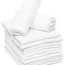 RUVANTI 10 Pack Birdseye Flat-Fold Cloth Diapers for Babies, 100% Cotton Extra Large Reusable Diapers, Baby Burp Cloths