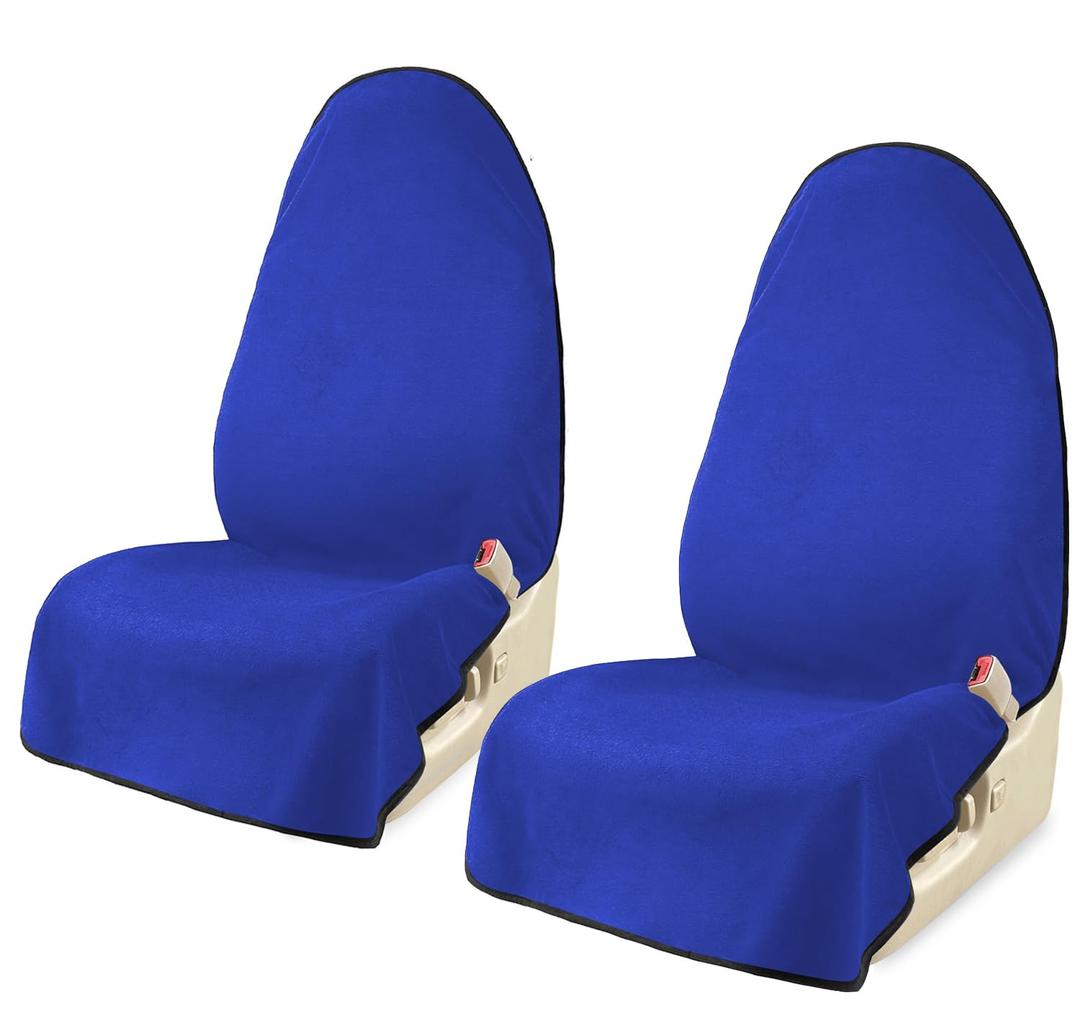 Car Seat Covers  Waterproof Towel Car Seat Cover Universal Fit for Most Trucks SUV Fitness Athletes Pets Gym and Water Sport，Blue 1