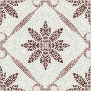 FloorPops Jamila Burgundy Peel and Stick Floor Tiles, FP6299