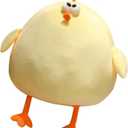 Funny Fat Chicken Plush Pillow, Super Soft Mother Hen Doll, Cute Chicken Neck Pillow, Yellow Plush Stuffed Animal for Boys & Girls Festival Gifts