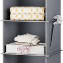 YOUDENOVA Hanging Closet Organizer, 3-Shelf Closet Hanging Storage Shelves, Grey