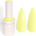 VENALISA Butter Yellow Gel Nail Polish, 1 Pcs Neon Pastel Yellow Gel Polish Light Baby Color High Gloss Soak Off U V Nail Manicure Salon and DIY at Home Gifts for Women