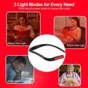 630nm Red Neck Reading Light - Zero Blue Light, Rechargeable Dimmable Portable LED Red Neck Book Lamp for Reading, Crafts, Knitting, Crochet at Night, Perfect for Readers and Craft Lovers