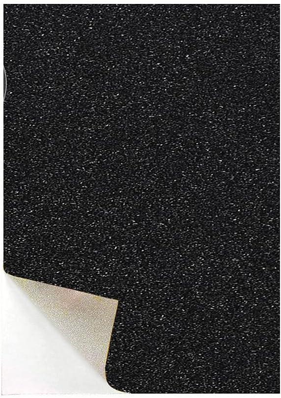 20 Sheets of Self-Adhesive Sparkle Shinny Craft Sheets Rainbow Sparkly Glitter Cardstock Paper in A4 Size for DIY Craft Projects Card Making Party Decoration(Black)