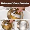 Horsepower Electric Power Scrubber, Waterproof, Spins 350 RPM, 5 Brush Heads, AS-SEEN-ON-TV, Cleans Dirt & Grime, Tile, Grout, Bathrooms, Kitchen, Auto Rims, Outdoor Furniture & More, Rechargeable