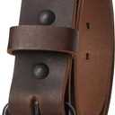 American Made Leather Belts for Men | Men's Leather Belt | Made in the USA Mens Belt (Pant Size 32 (Belt Size 34), Chocolate Brown | Black Roller Buckle)