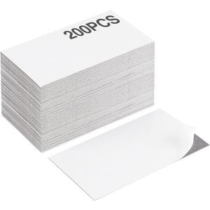 Business Card Magnets with Adhesive Backings, 3.5X2", Bulk Pack of 200PCS. Handy Self Adhesive Anisotropic Magnetic Tape, Peel and Stick, Create Personalized Magnetic Name Card