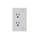 WiFi Smart Outlet Energy Monitoring,Single Gang Size,White | 4.65 X 2.83 X 1.69 Inches,Only 2.4GHz Wi-Fi,Work with Tuya/Smart Life/Alexa,Tempered Glass Panel,No Need Zigbee Hub
