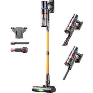 Cordless Vacuum Cleaner, Self-Standing 600W 50KPA 70Min Runtime Stick Vacuum for Home, 1.4L Dust Cup, LED Display, Anti-Tangle, 8-Stage Filtration, for Hardwood Floor Carpet Pet Hair