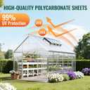 EVERECO 6 Pcs Polycarbonate Greenhouse Panels, 4'FT x 2'FT x 0.24" in Twin-Wall Polycarbonate Sheet, All-Season UV Protected Plastic Roof Sheeting for Greenhouse Covering/Outdoor Garden