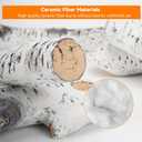 Skyflame 6 Piece Set of Gas Fireplace Logs, Large White Birch Ceramic Logs for All Types of Indoor/Outdoor Gas Inserts, Ventless, Fireplaces and Fire Pits