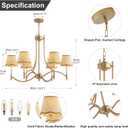 Modern Gold Farmhouse Chandelier