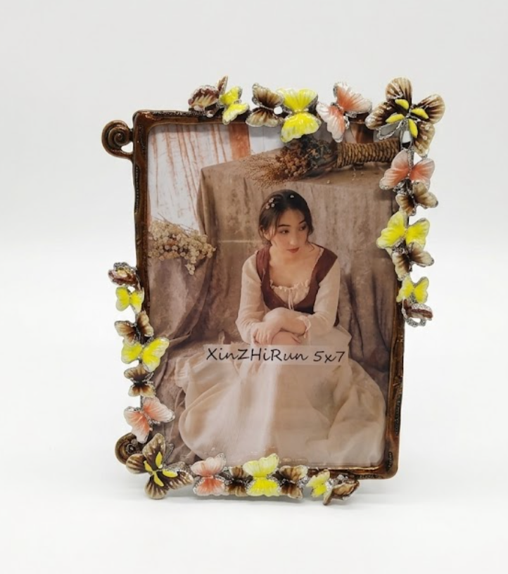 Metal Picture Frames,Butterfly Picture Frame, 5x7, Colorful, for Home or Office(Butterfly, 5 * 7inch)