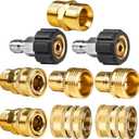 WOJET Pressure Washer Adapter Set, Quick Disconnect Kit, M22 Swivel to 3/8'' Quick Connect, 3/4" to Quick Release, M22 to M22 Convert
