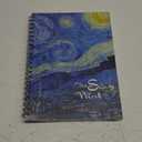 Sketchbook for Drawing, Sketch Book Mixed Media Pads, A4, 160 GSM, 9x12, Big Notebook, Plain Paper, Blank Notebook, Cute Sketchbook, Sketch Book for Adults, Van Gogh Starry Night