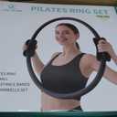 Pilates Ring Set - Studio-Grade Anti-Deformation Pilates Kit - Pilates Equipment for Home Workout - 14'' Pilates Ring, Pilates Ball, 2 Dumbbells, 5 Resistance Bands for Toning Arms, Thighs