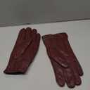 Cuffbow 1Pairs Women's Lambskin Leather Gloves Touch Screen Warm Fleece Lining Driving Winter Gloves for Cold Weather, M-L