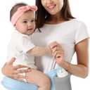 HKAI Baby Hip Carrier, Mom's Choice Award Winner, Adjustable Waistband & Breathable Mesh, Ergonomic Carrier with Non-Slip Hip Seat Surface for Newborns & Toddlers, Light Blue