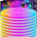 200Ft Neon Rope Lights,Flexible Led Rope Lights Control with App/Remote,Multiple Modes Rope Lights,IP65 Outdoor RGB Led Neon Lights Waterproof,Music Sync Gaming Led Neon Light Strip for Bedroom Decor