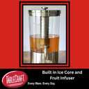 TableCraft 10451 Upscale Beverage Dispenser, 4-1/2" Gallon, Stainless Steel with Nickel Plated ABS Faucet, Tritan Reservoir, Stainless Steel Base