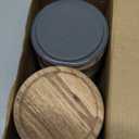 12Pcs Wooden Storage Lids Set Airtight Acacia Wood Canning Jar Lids with Silicone Sealing Rings Reusable Canning Covers for Mugs and Jars