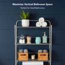 Display By Jack Over-The-Toilet Bathroom Storage Rack, 3-Tier Space-Saving Organizer – Metal Shelf Unit for Towels, Toiletries, and Bathroom Essentials